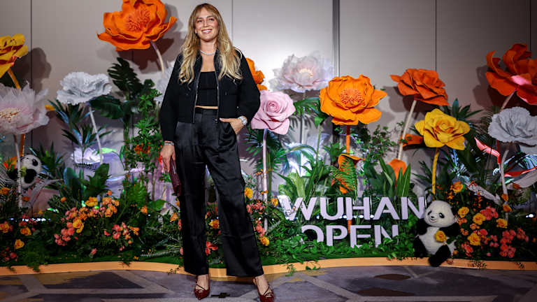 Donna Vekic was dressed in black on Sunday evening.